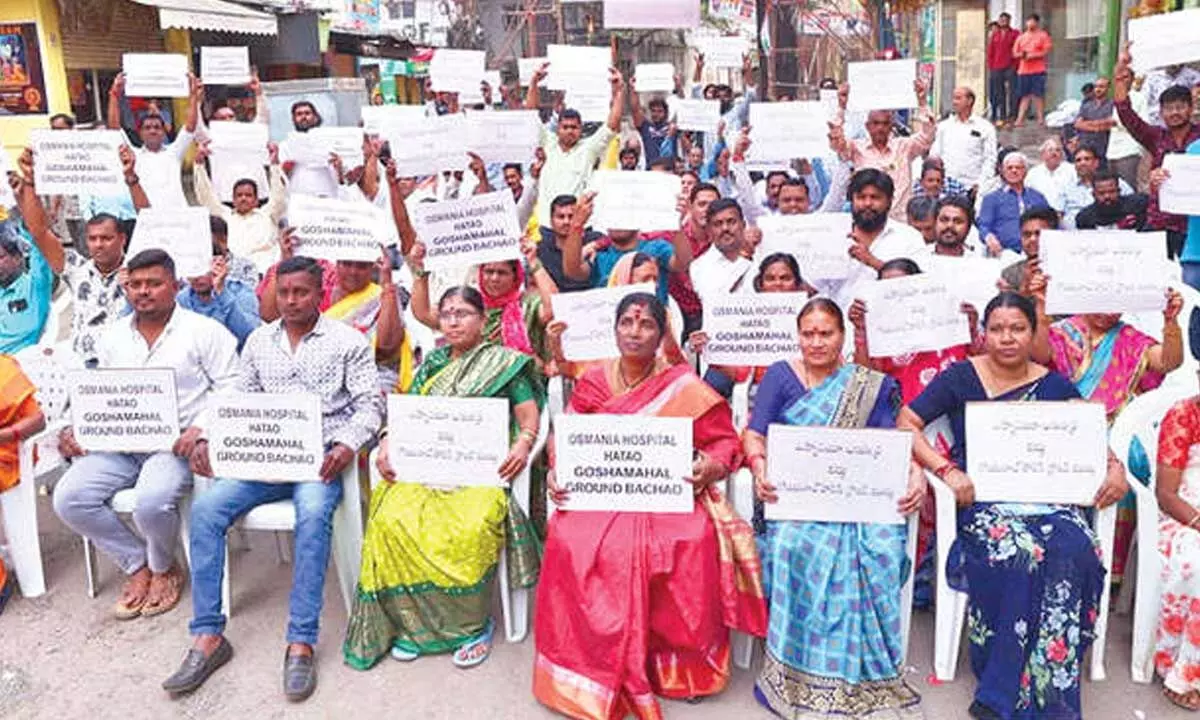 Goshamahal residents protest new OGH building plans