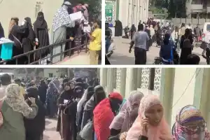 Minority women gather in large numbers for Indiramma Mahila Shakti Scheme