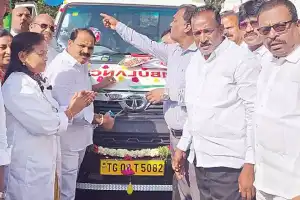 MLA Veerlapalli launches ambulance service