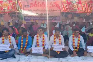 Samagra Shiksha Workers in Jogulamba Gadwal Hold Unique Protest, Seek Permanent Jobs