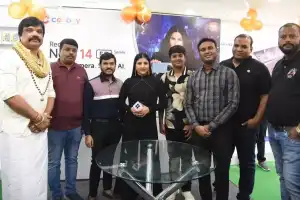 Singer Mangli unveils Xiaomi’s new Redmi Note 14 Series 5G phone at Gachibowli showroom