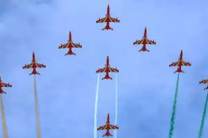 Suryakiran Aerobatic Team Impresses Hyderabad, Final Show on December 8