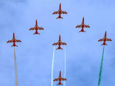 Suryakiran Aerobatic Team Impresses Hyderabad, Final Show on December 8