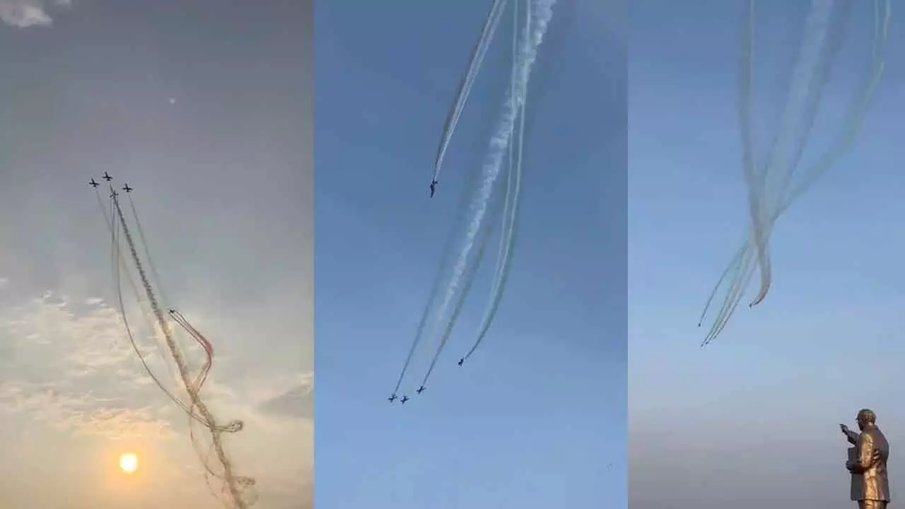 Telangana Government Celebrates First Anniversary with Stunning Air Show