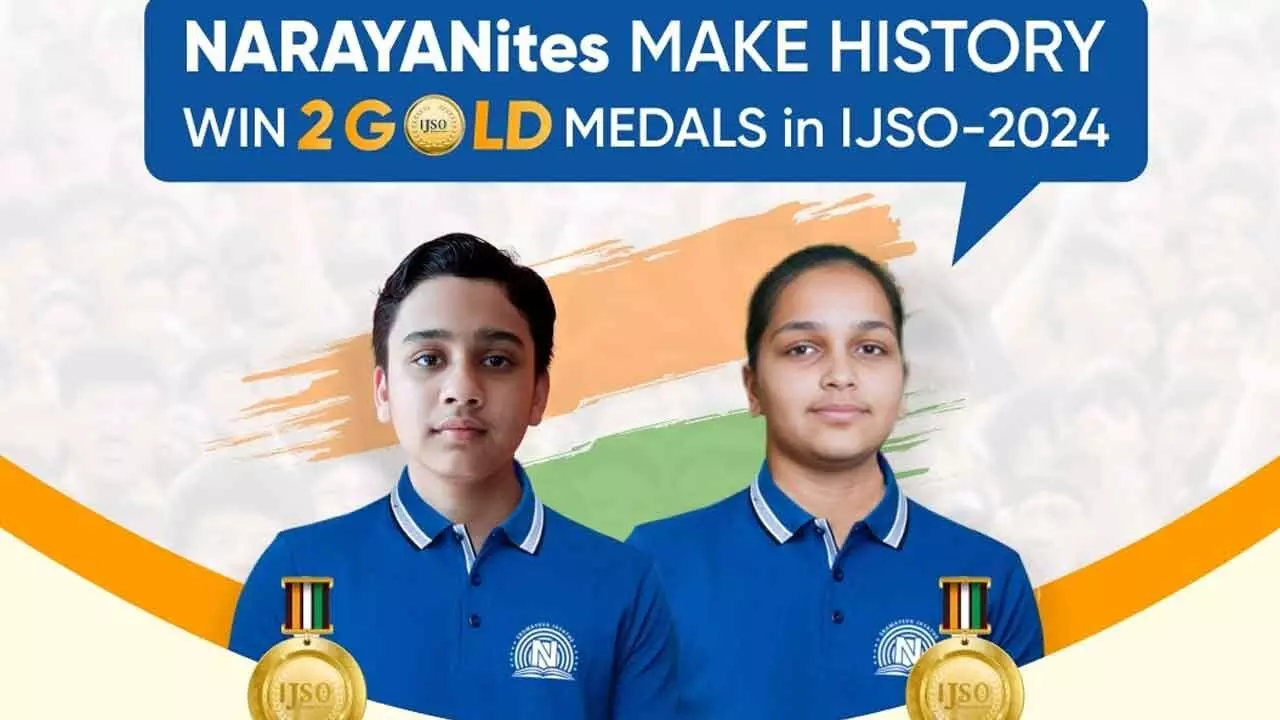 Two Narayan students win gold medals at IJSO 2024