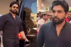 Allu Arjun stops by Chikkadpally police station to meet bail terms