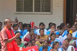 Asha Workers Protest at Jadcherla MLA Office Over Salary Hike and Benefits