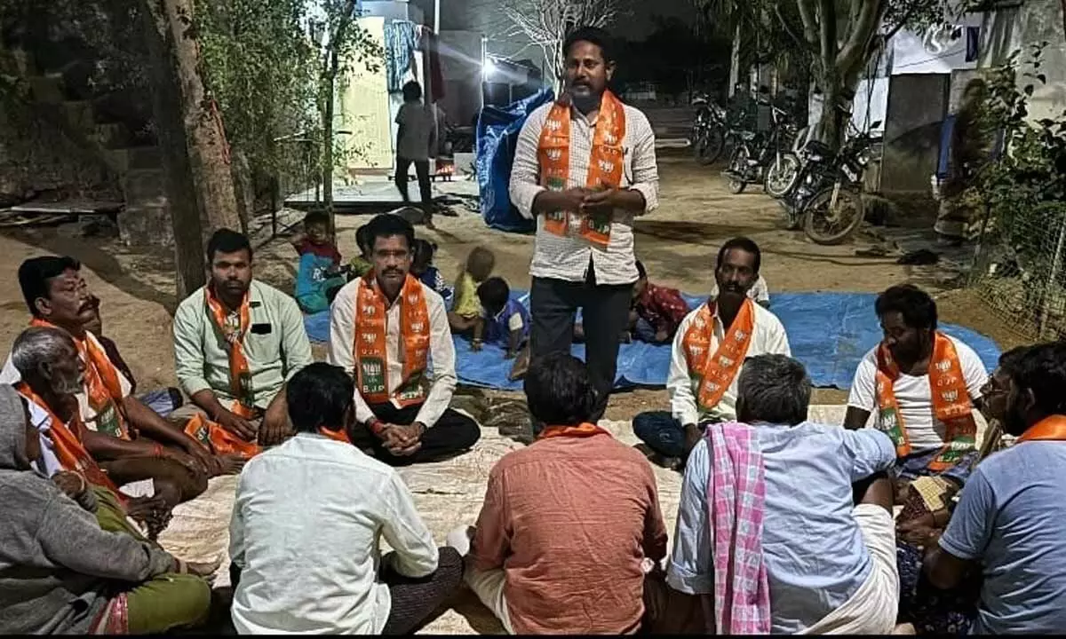 BJP Leaders Visit Budaga Jangala Colony to Discuss Dr. Ambedkar’s Legacy and Local Issues