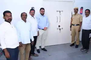 Collector Reviews EVM Storage Facility in Nagarkurnool