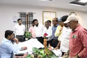 District Collector Adarsh Surabhi urges faster progress on road expansion work in Wanaparthy district center