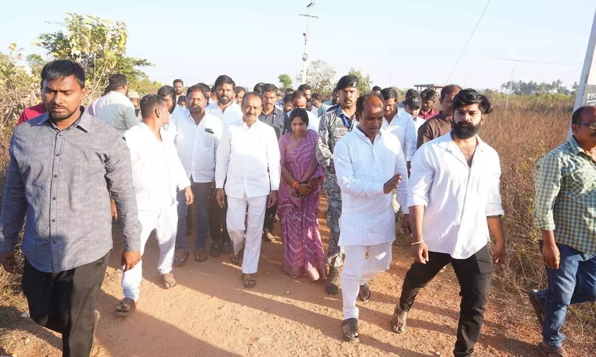 Eatala urges CM Revanth to take action against land grabbers