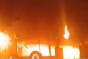 Fire Erupts at Tiffin Centre in Bachupally, Suspected LPG Leak