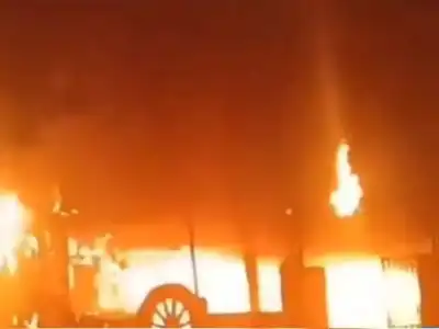 Fire Erupts at Tiffin Centre in Bachupally, Suspected LPG Leak
