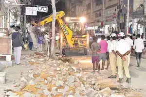 GHMC and police work together to remove city encroachments