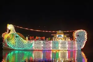 Grand celebration of Teppotsavam in Bhadrachalam
