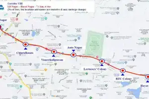 Hyderabad Metro Phase 2 to Add Six Stations on LB Nagar-Hayathnagar Route