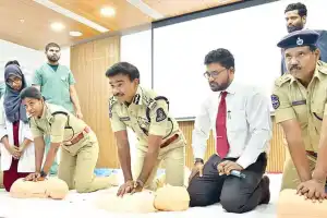 Khaki-clad officers trained in CPR basics