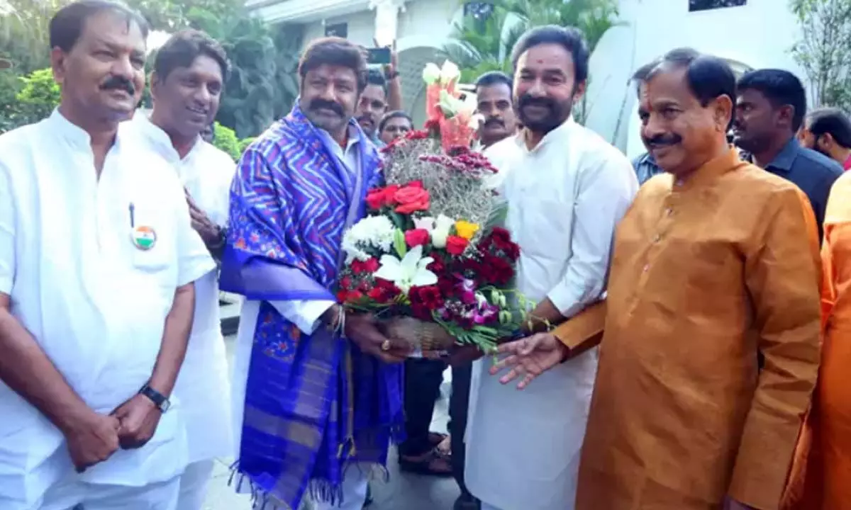Kishan Reddy Visits Balakrishna’s Home to Offer Congratulations