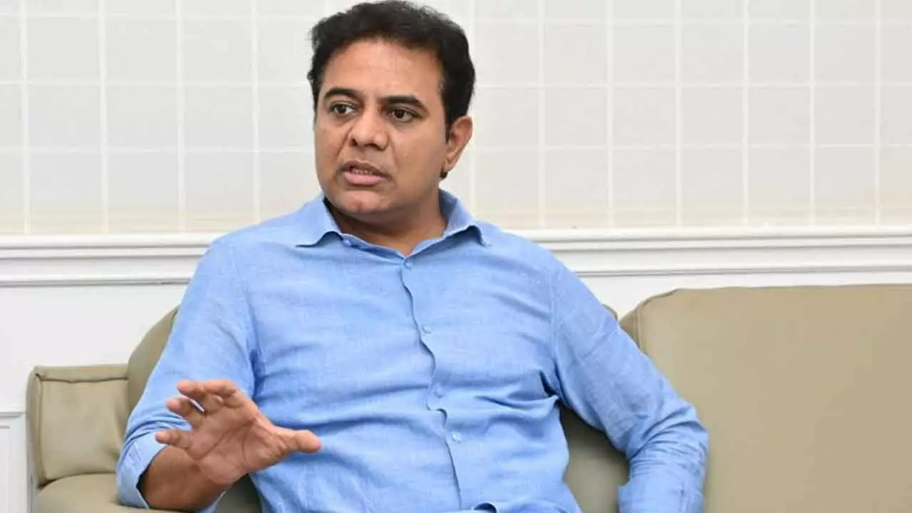 KTR Slams Revanth Reddy’s Statements at BRS Farmer Protest in Rangareddy