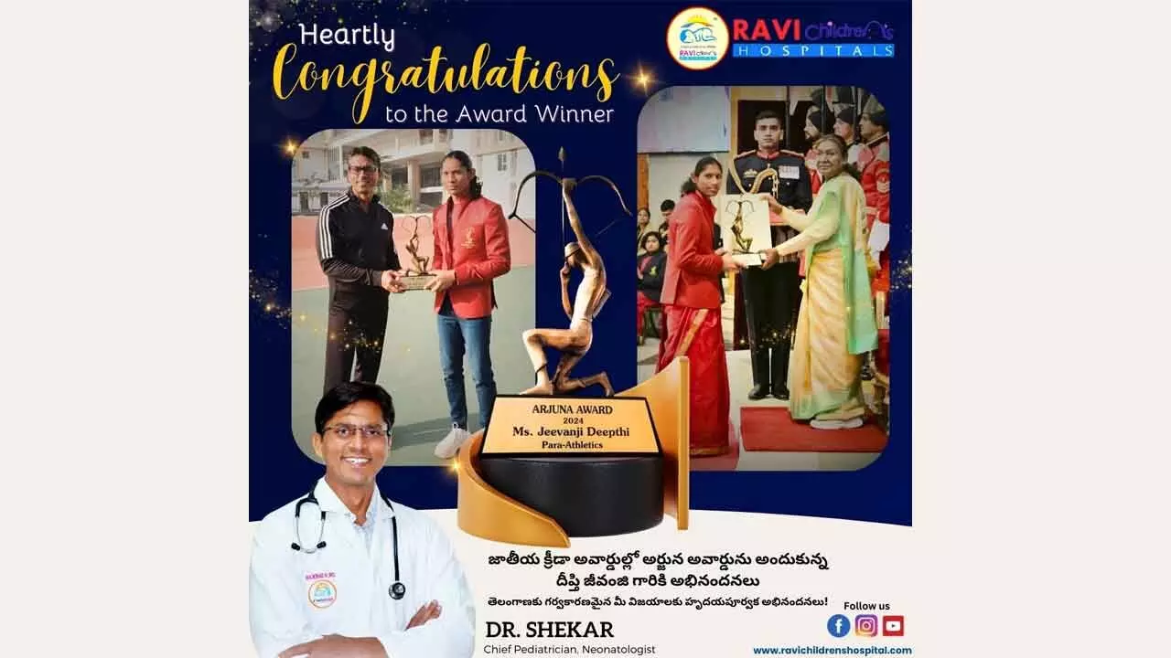 Pediatrician Dr. Shekar from Palamuru Congratulates Para-Olympian Deepti Jeevanji