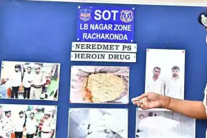 Rachakonda police nab 2 drug peddlers, seize heroin valued at Rs 23 lakh