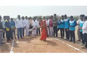 Sarithamma kicks off cricket tournament