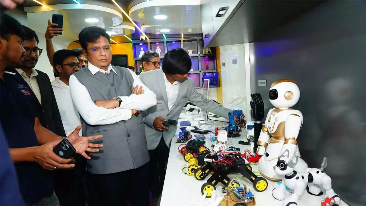 Sridhar Babu introduces mobile science lab