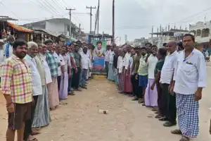 Weavers Honor Telangana CM Revanth Reddy’s Welfare Efforts with Milk Ritual in Aiza.
