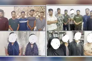 18 illegal migrants arrested for running a brothel, 2 minor girls rescued