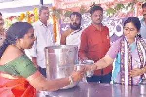 Buttermilk distribution starts at Bhadradri temple