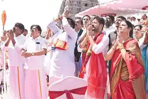 CM inaugurates gold-plated Vimana Gopuram