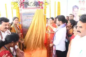 CM Revanth Opens Unique Mahila Samaikya Petrol Bunk in Narayanpet