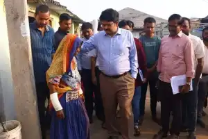 Collector helps install transformer