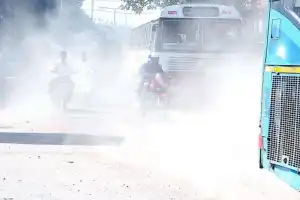 Unfinished Road Works Turn Tolichowki into a Dust Cloud, Residents Struggle