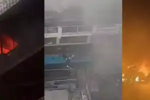 Huge fire breaks out at Dewan Devdi market, destroying 30 shops