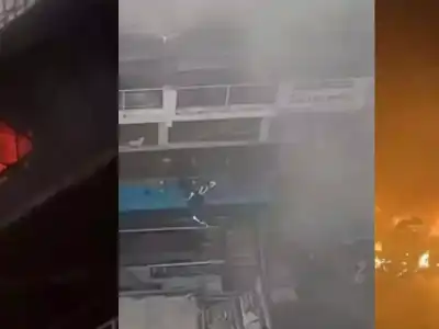 Huge fire breaks out at Dewan Devdi market, destroying 30 shops