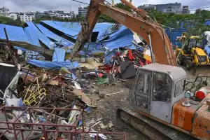 HYDRA Takes Down Illegal Structures in Shamshabad