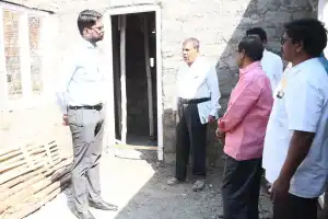 Indiramma Model House Construction Under Inspection