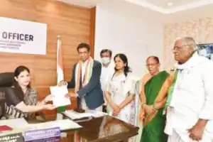 MLC elections: Congress leader Narender Reddy submits nomination papers