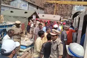 Political tension unfolds at SLBC tunnel collapse site