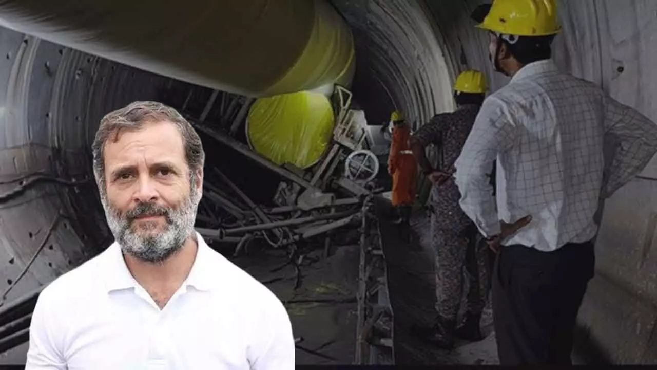 Rahul Gandhi Questions SLBC Tunnel Incident, Praises Rescue Efforts