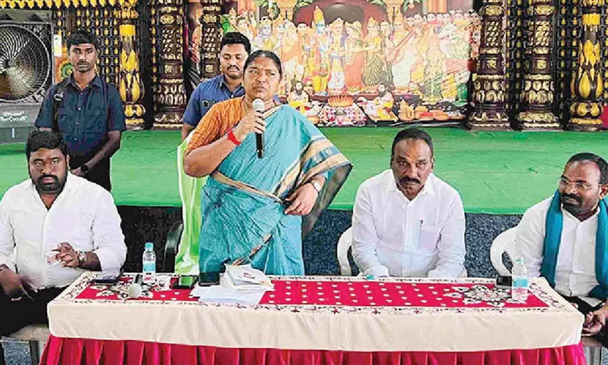 Seethakka aims for a landslide victory in local body elections