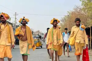 Shiva devotees begin their pilgrimage to Srisailam for Mahashivaratri