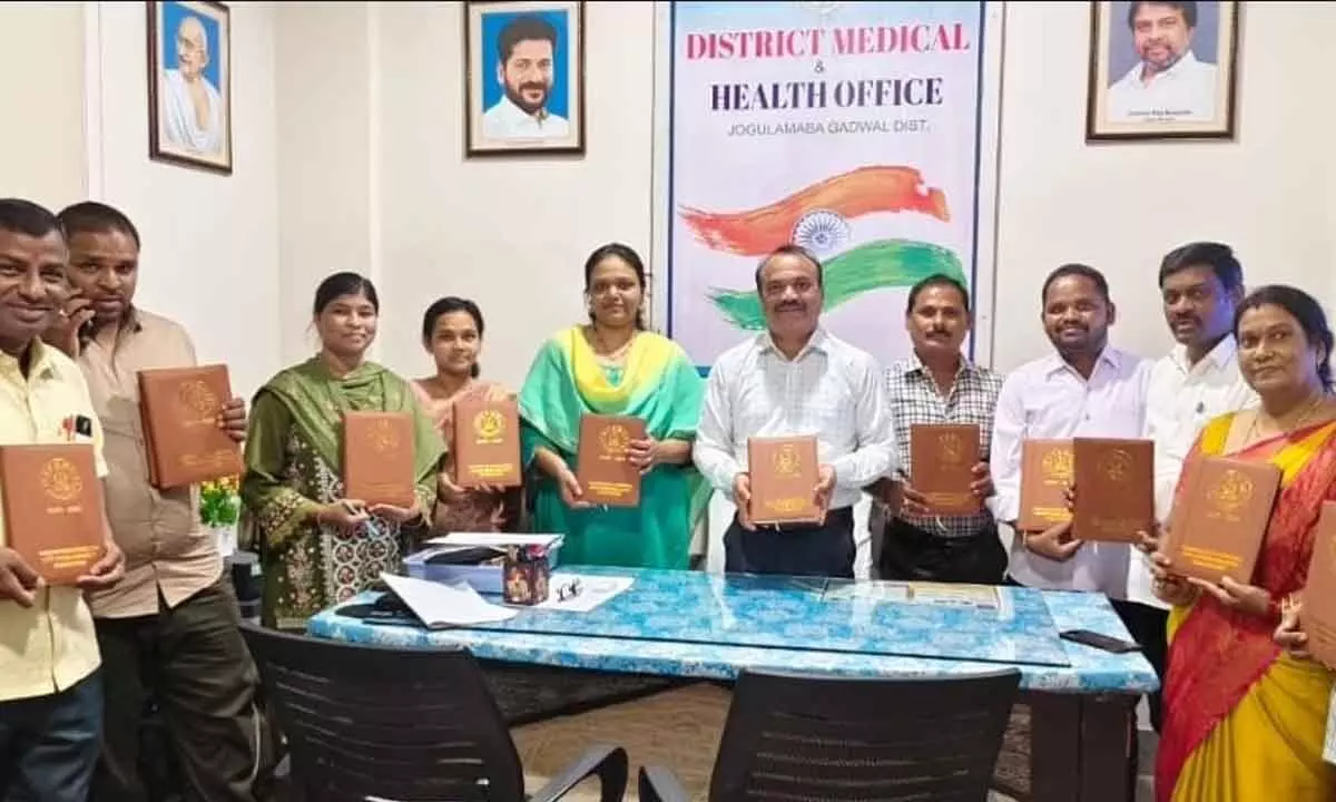 Telangana Health Education and Media Officers Association Launches Diary Calendar in Gadwal.