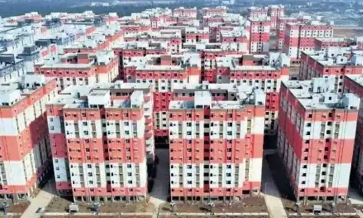 Unauthorized occupation of 2BHK houses discovered