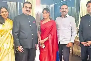 Adani visits the home of Boinapally Srinivasa Rao