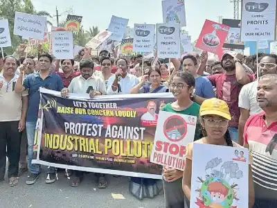 Bachupally residents protest against toxic gas emissions