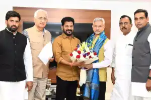 CM requests EAM’s support for international events in Hyderabad