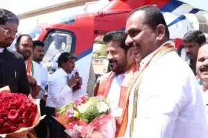 CM Revanth Reddy arrives in Wanaparthy district, receives warm welcome from leaders