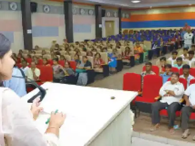 Collector Ila Tripathi encourages students to set high goals